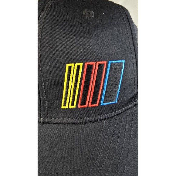 NASCAR Hat Cap Snap Back Black Perforated Vent Mens Racing Motorsport Snapback - Picture 2 of 8